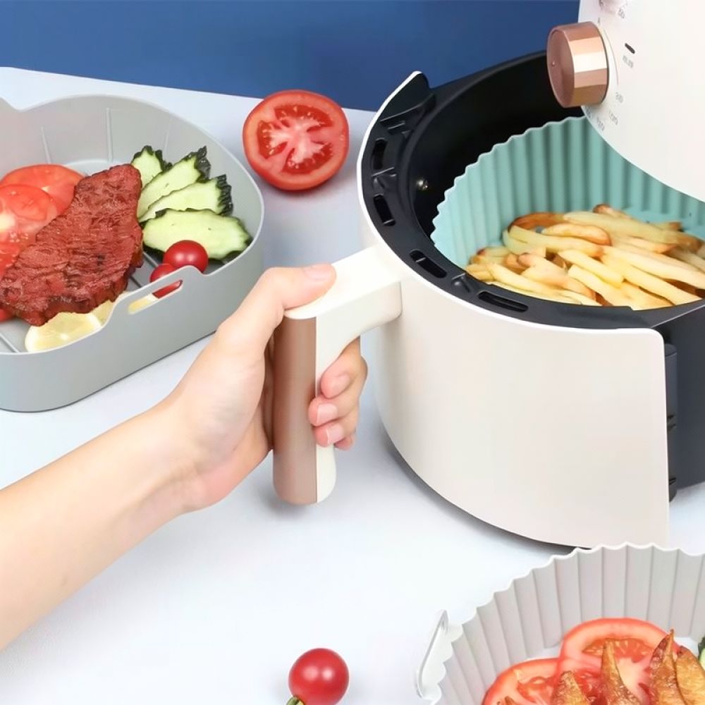 Square Silicone Air Fryer Bask - Air Fryer Silicone Pot Liner ulasan dan harga