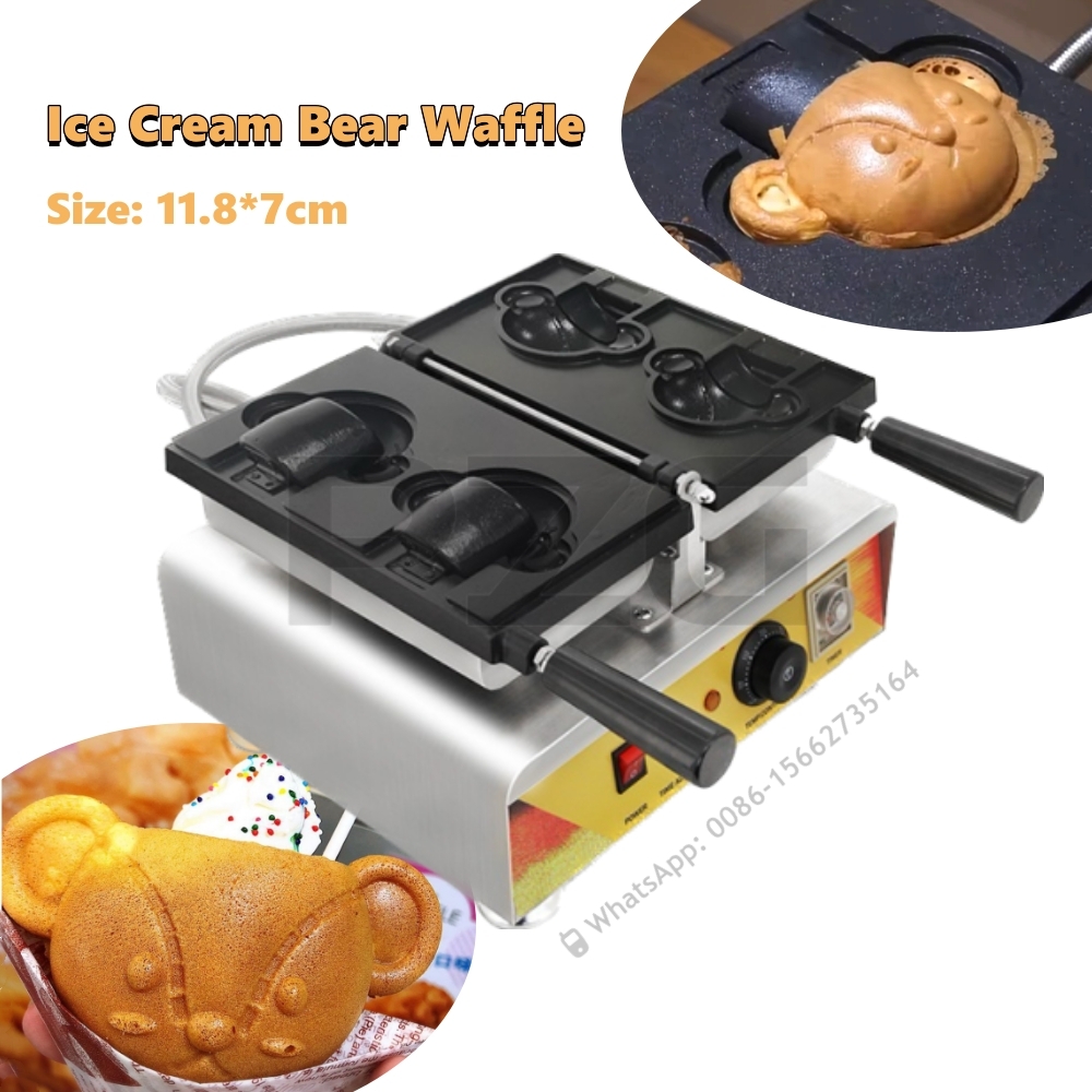 2 Pcs Teddy Bear Shaped Mini W - Mini Waffle Maker Machine ulasan dan harga